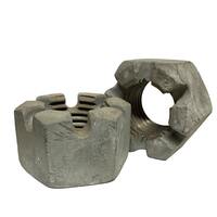 2HSHN2G 2"-4.5  2H Heavy Slotted Hex Nut, Coarse, HDG